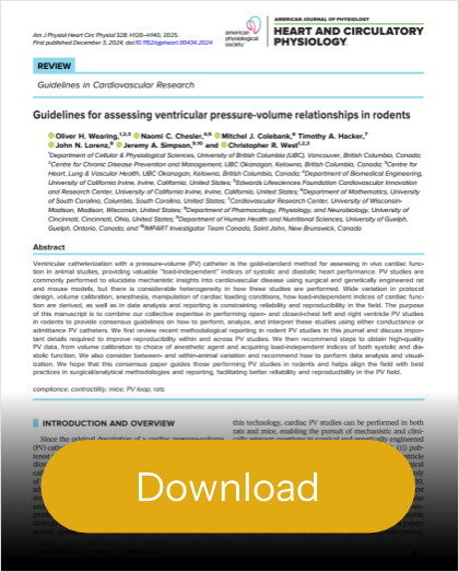 Rodent PV Loop Guidelines Paper